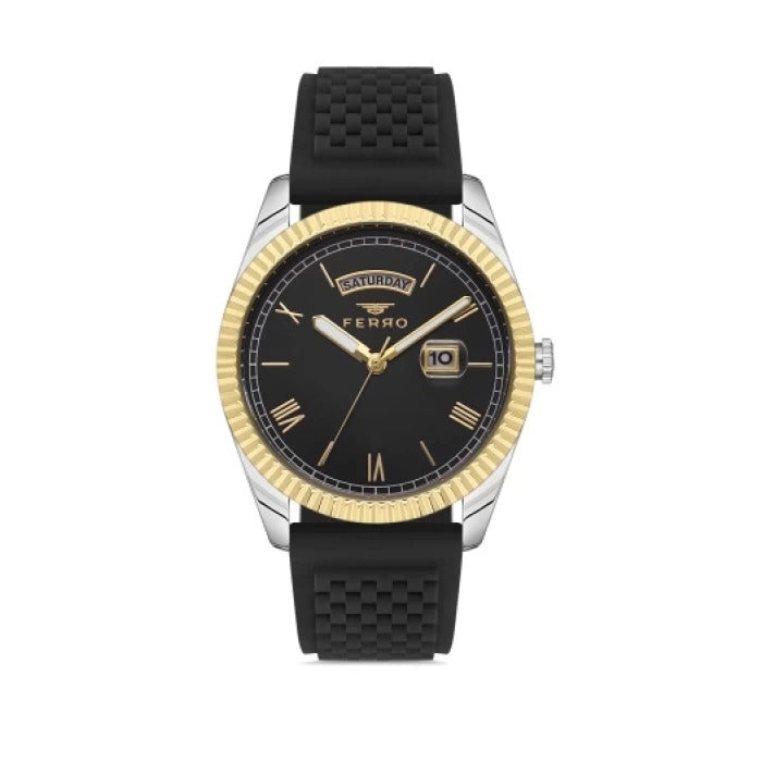  Silver-Black Men's Wristwatch