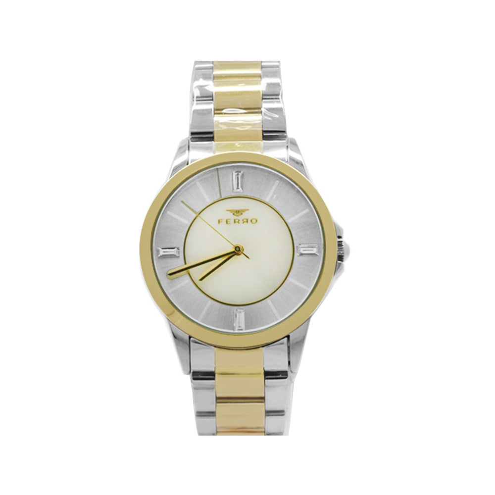 Ferro Gold-Silver Color Steel Strap Women Wristwatch TH-F21091A-D