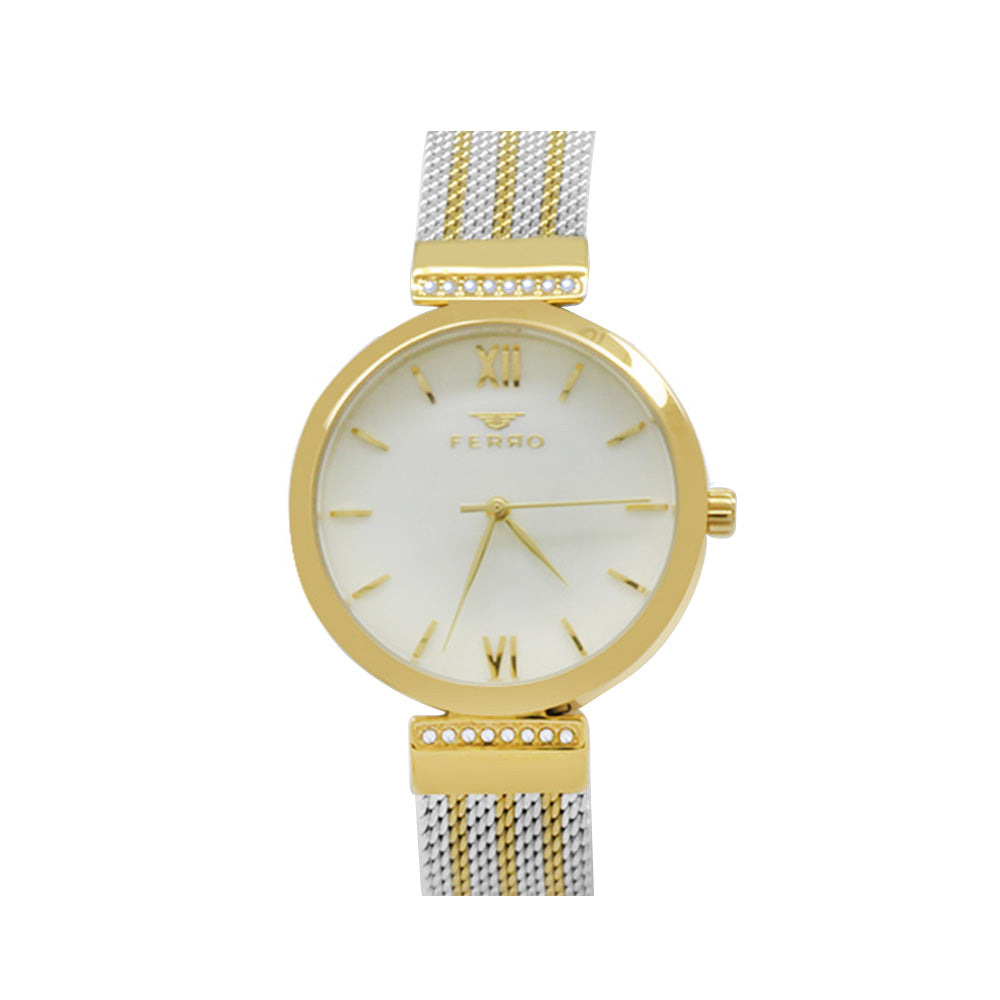 Ferro Gold-Silver Color Women Wristwatch TH-F21209C-D