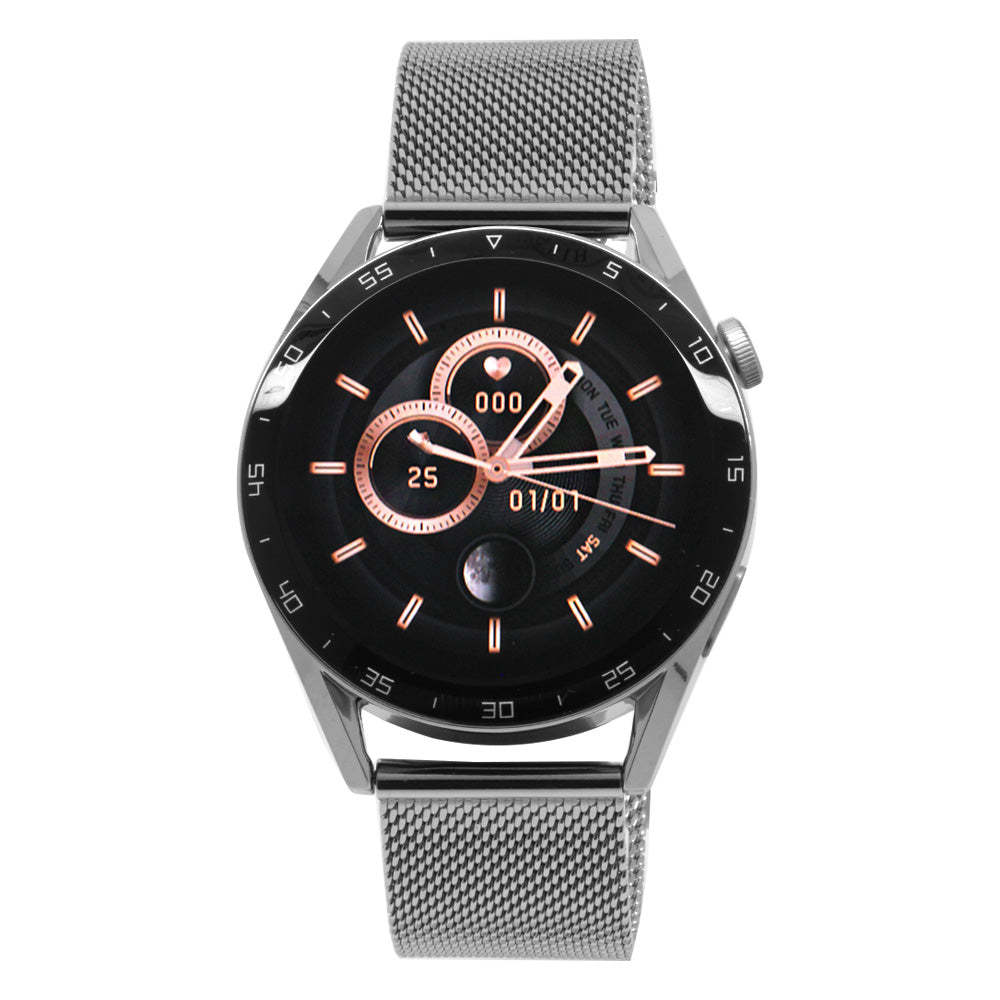 Ferro Silver Color Mesh Strap Smart Watch