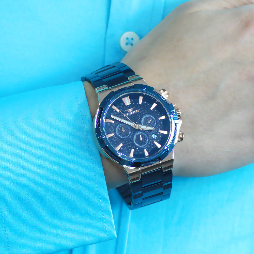 Ferro Navy Blue  Men's Wristwatch