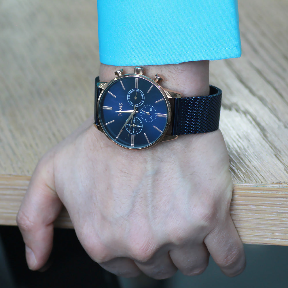 Toms Navy Blue Men's Wristwatch