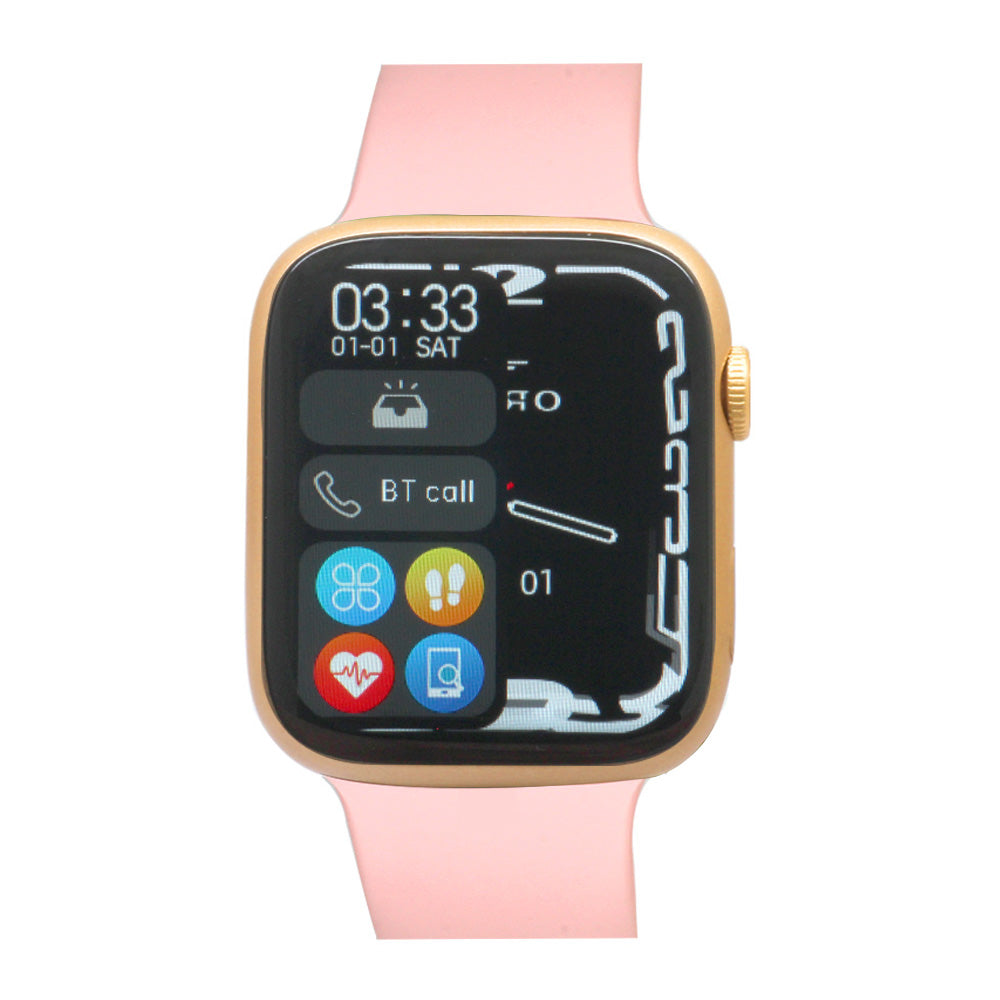 Ferro Pink Color Smart Watch with Silicone Band