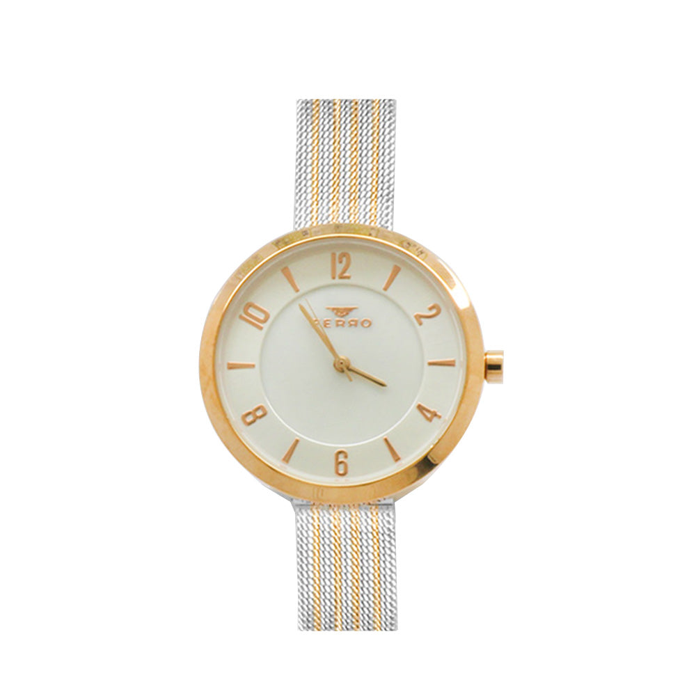 Ferro Rose-Silver Color Women Wristwatch TH-F1908C-1003-E