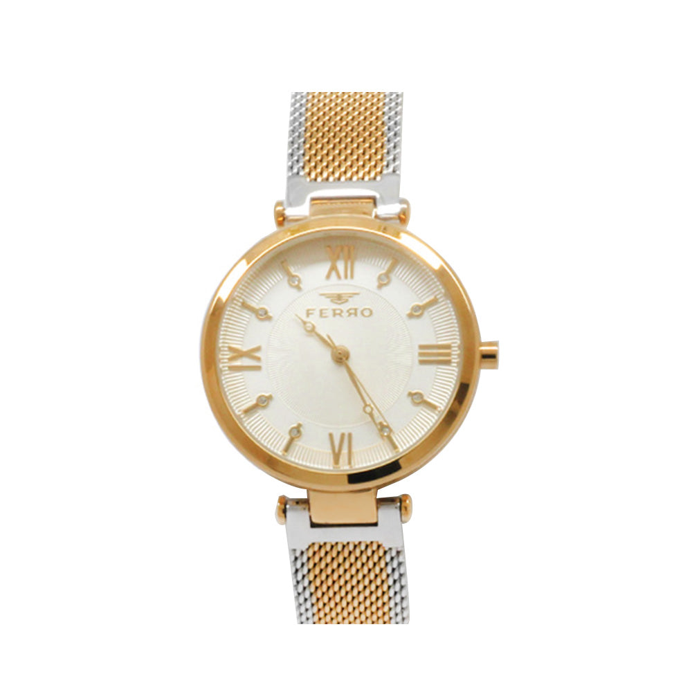Ferro Rose-Silver Color Women Wristwatch TH-F21232C-E