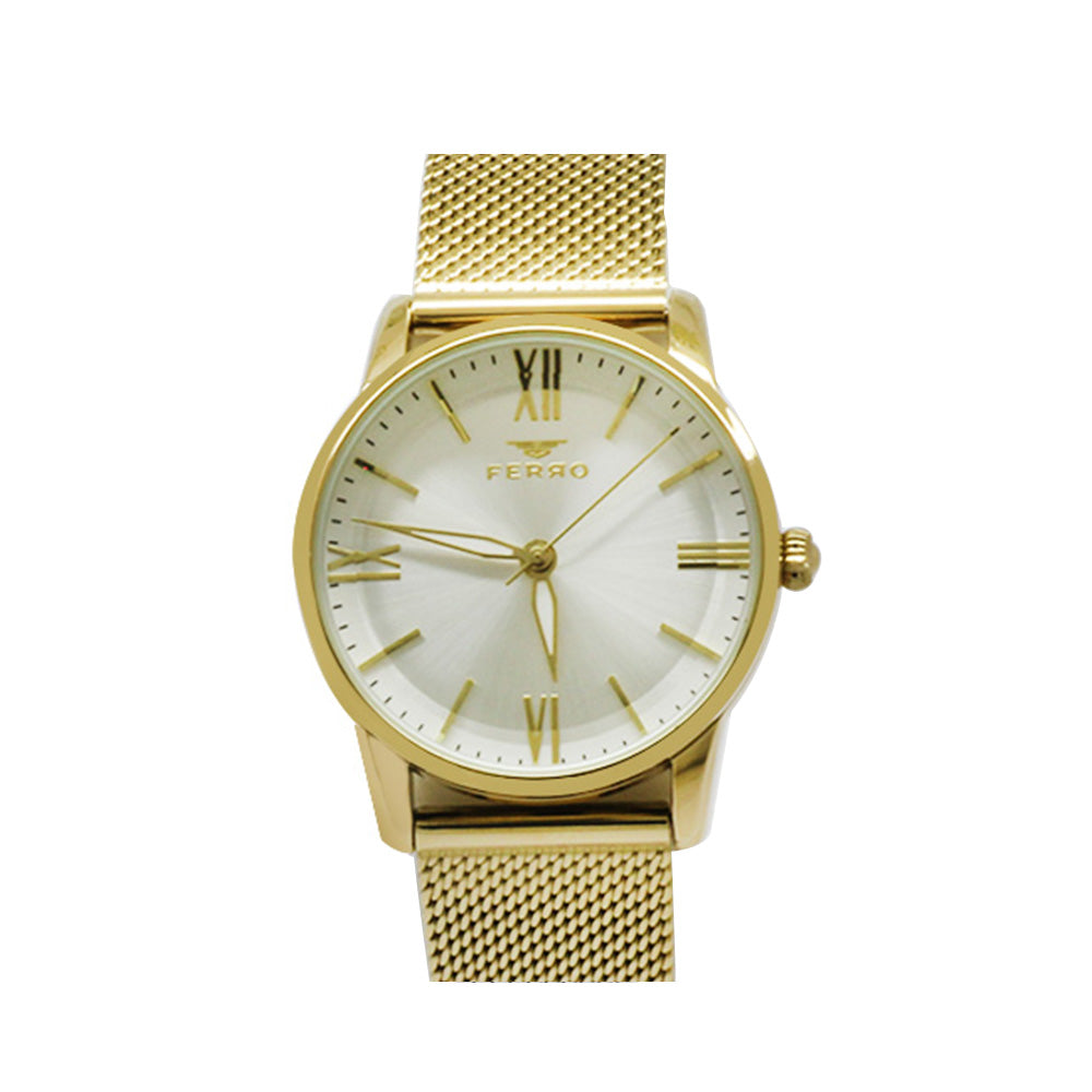 Ferro Rose Color Mesh Strap Women Wristwatch TH-F21182C-B