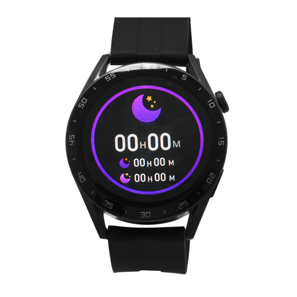 Ferro Black Color Smart Watch with Silicone Band