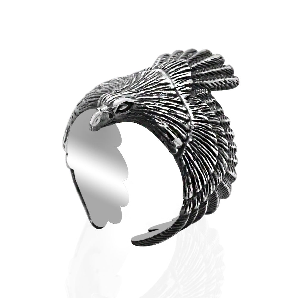 Eagle Model 925 Sterling Silver Men Ring