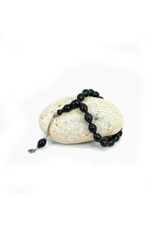 Ve Tesbih Ebony Wood Prayer Beads with Silver Tassels 6