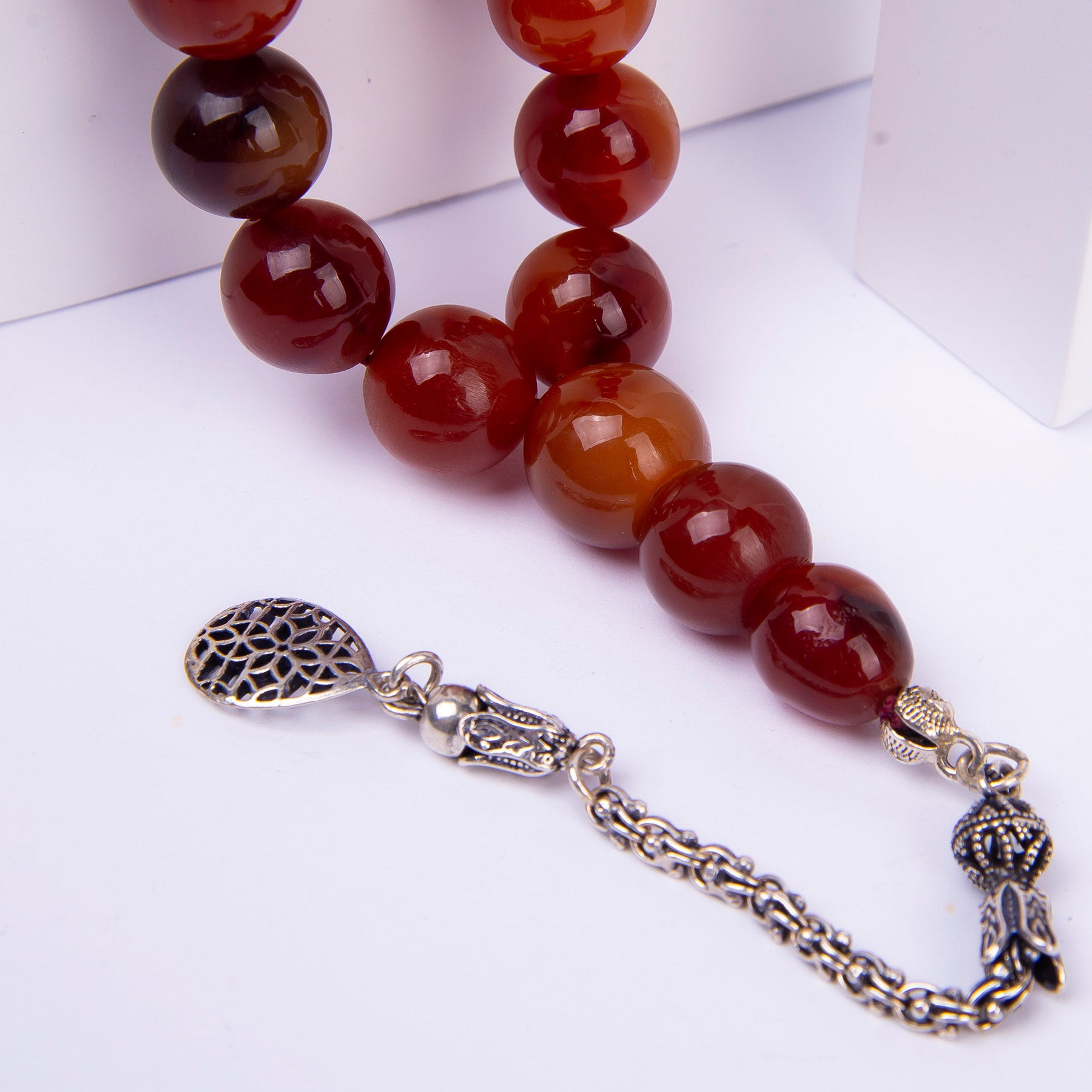 Ve Tesbih Prayer Beads with Silver Tassels 2