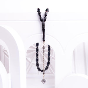Ve Tesbih Fire Amber Rosary with Silver Tassels 1
