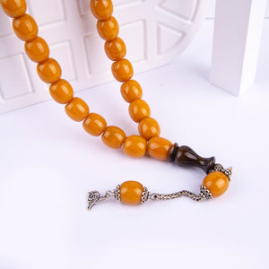 Ve Tesbih Ottoman Amber Rosary with Silver Tassels 3