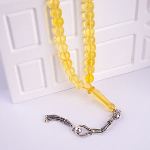 Ve Tesbih Amber Rosary with Silver Tassel 2