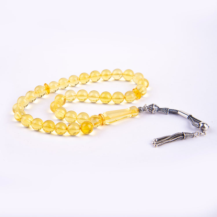 Ve Tesbih Amber Rosary with Silver Tassel 3