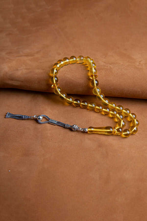 Ve Tesbih Amber Rosary with Silver Tassel 1