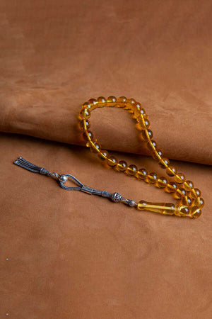 Ve Tesbih Amber Rosary with Silver Tassels