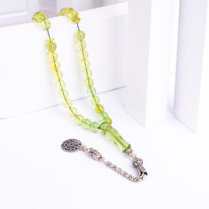 Ve Tesbih Drop Amber Rosary with Silver Tassels 2