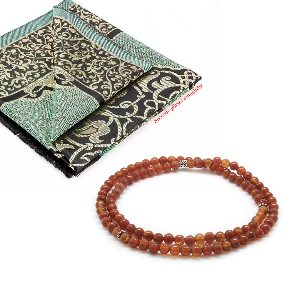 Bracelet,Necklace,Prayer Beads 99 Piece Red Agate Stone  7