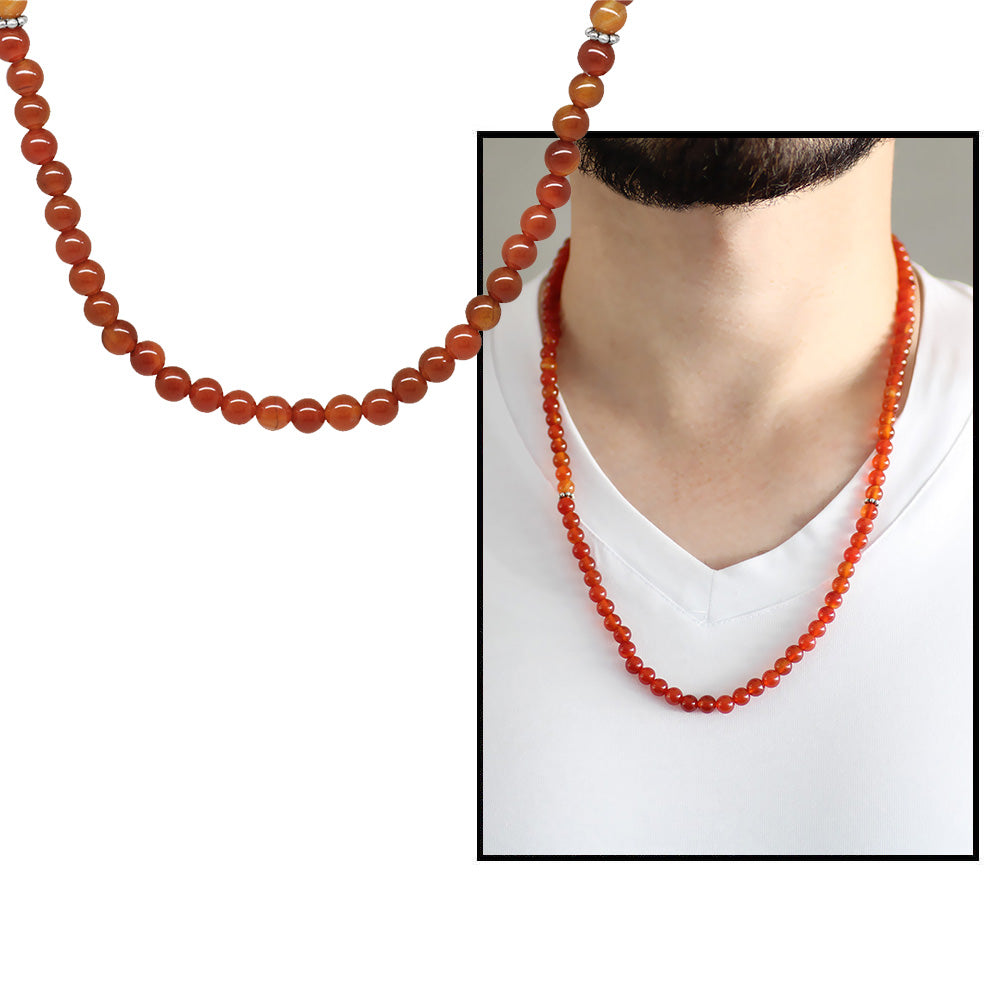 Bracelet,Necklace,Prayer Beads 99 Piece Red Agate Stone  4