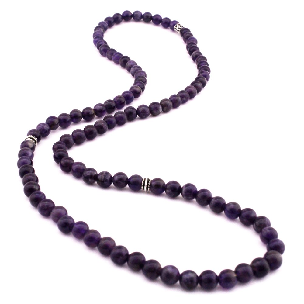 Bracelet,Necklace,Prayer Beads 99 Purple Amethyst Stone  9