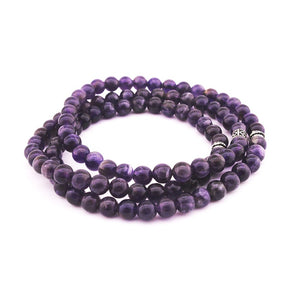 Bracelet,Necklace,Prayer Beads 99 Purple Amethyst Stone  3