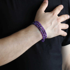 Bracelet,Necklace,Prayer Beads 99 Purple Amethyst Stone  2