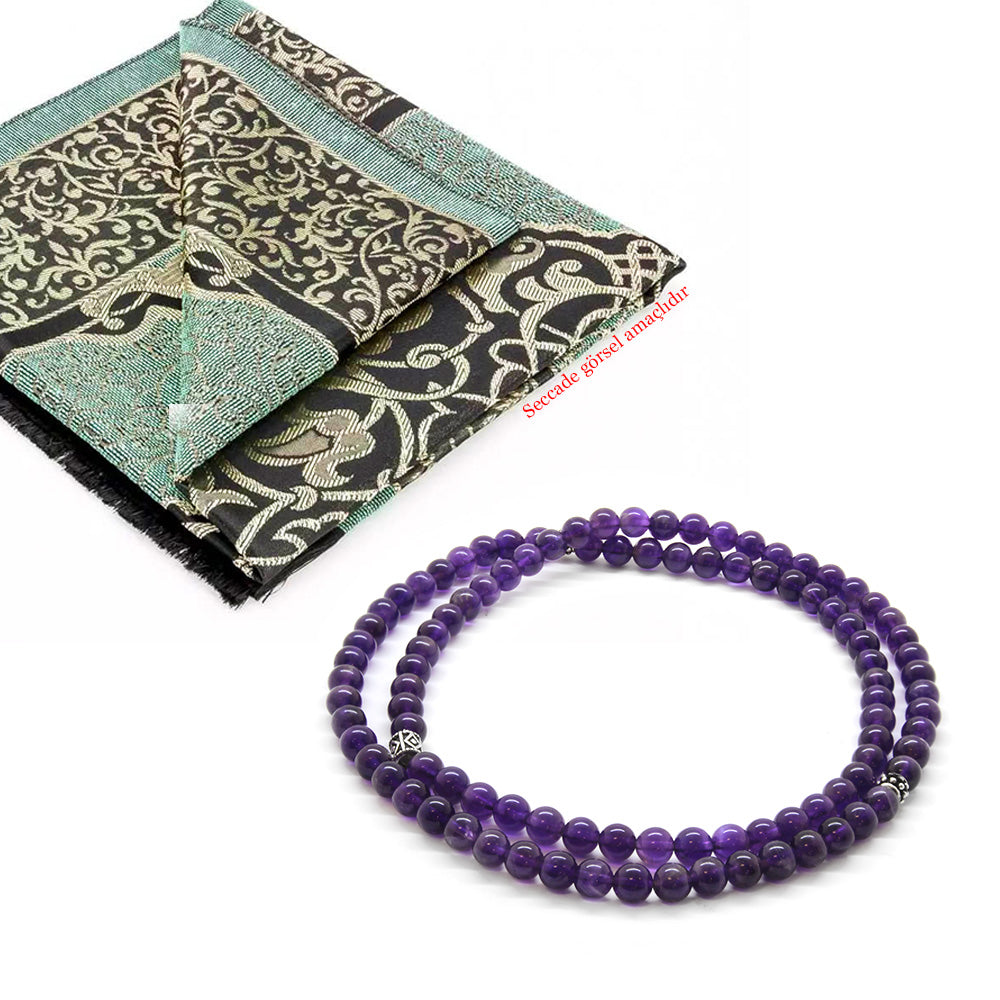 Bracelet,Necklace,Prayer Beads 99 Purple Amethyst Stone  7