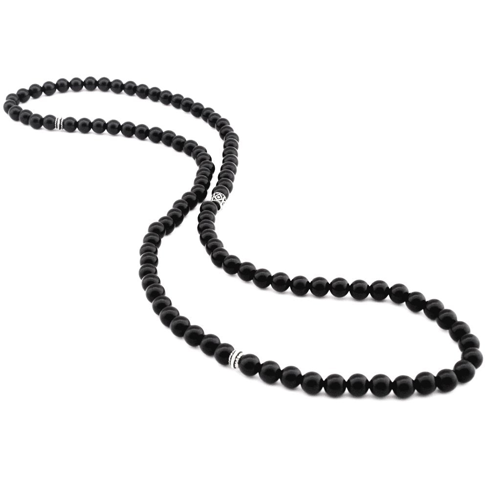 Bracelet,Necklace,Prayer Beads 99 Onyx Natural Stone  9