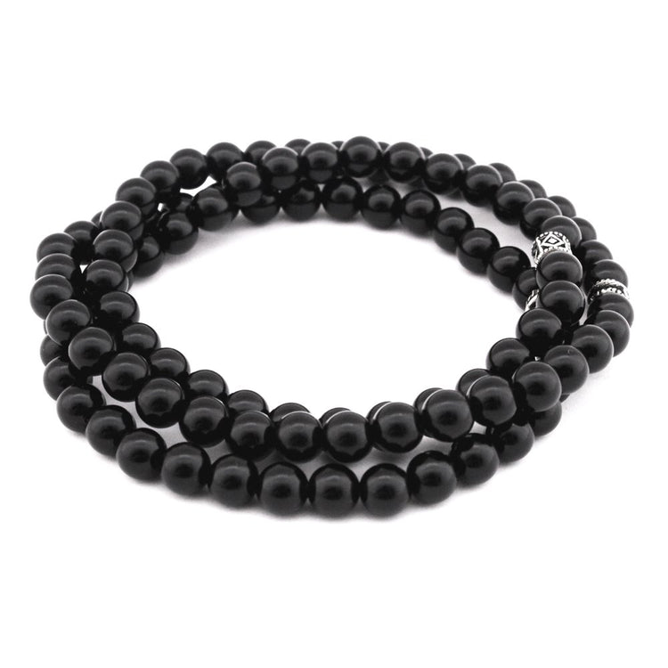 Bracelet,Necklace,Prayer Beads 99 Onyx Natural Stone  3