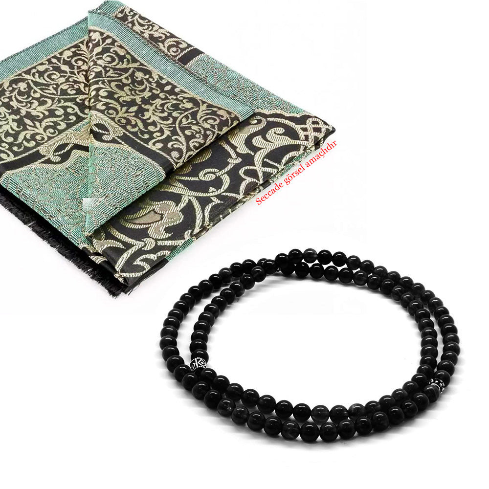 Bracelet,Necklace,Prayer Beads 99 Onyx Natural Stone  7