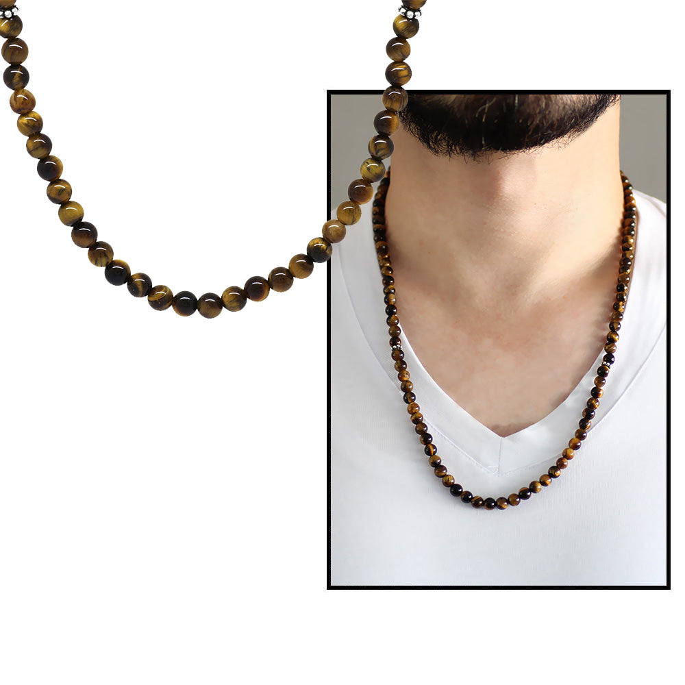  Necklace  99 Piece Tiger Eye Natural Stone 