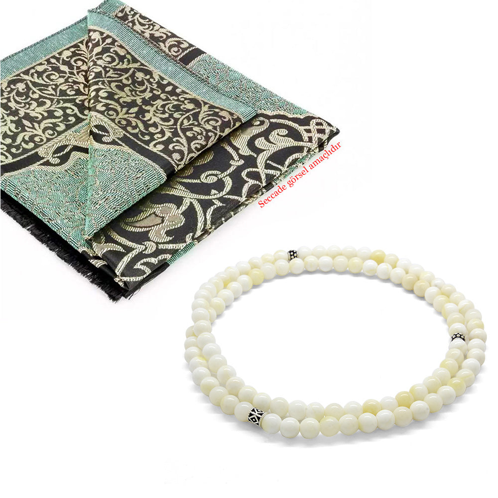 Prayer Beads 99 Piece Mother of Pearl Natural Stone 