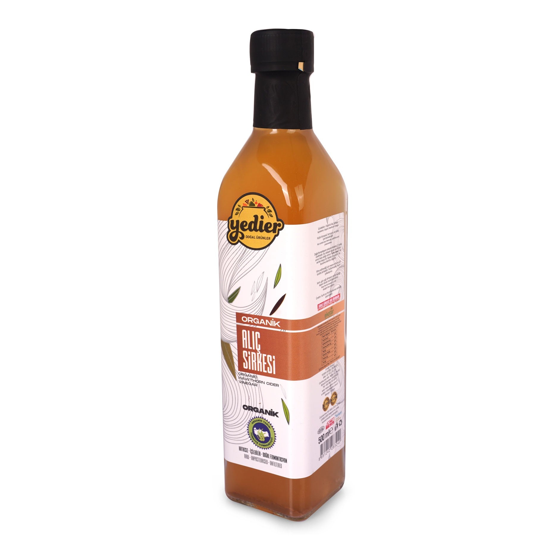 YEDİER Organic Hawthorn Vinegar 500 ml-2