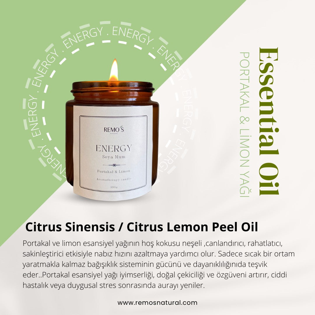 ENERGY Soy Candle Orange&Lemon 100 ml -