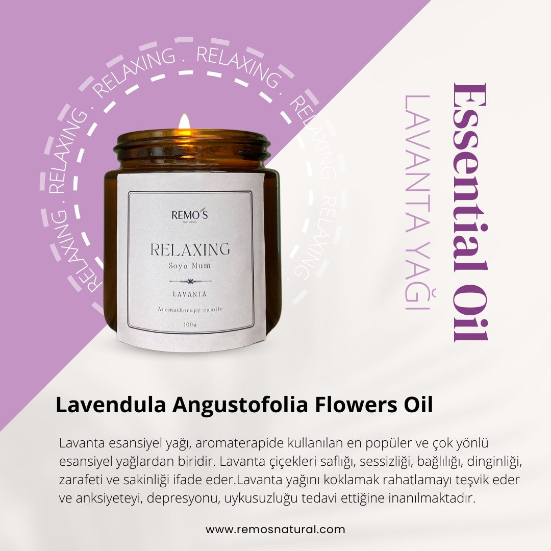 RELAXING Soy Candle Lavender 100 ml -