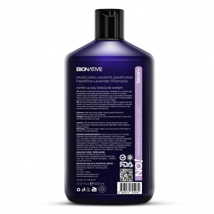 BIONATIVE ORGANICS LAVENDER&Passionflower Shampoo 400 ML-2