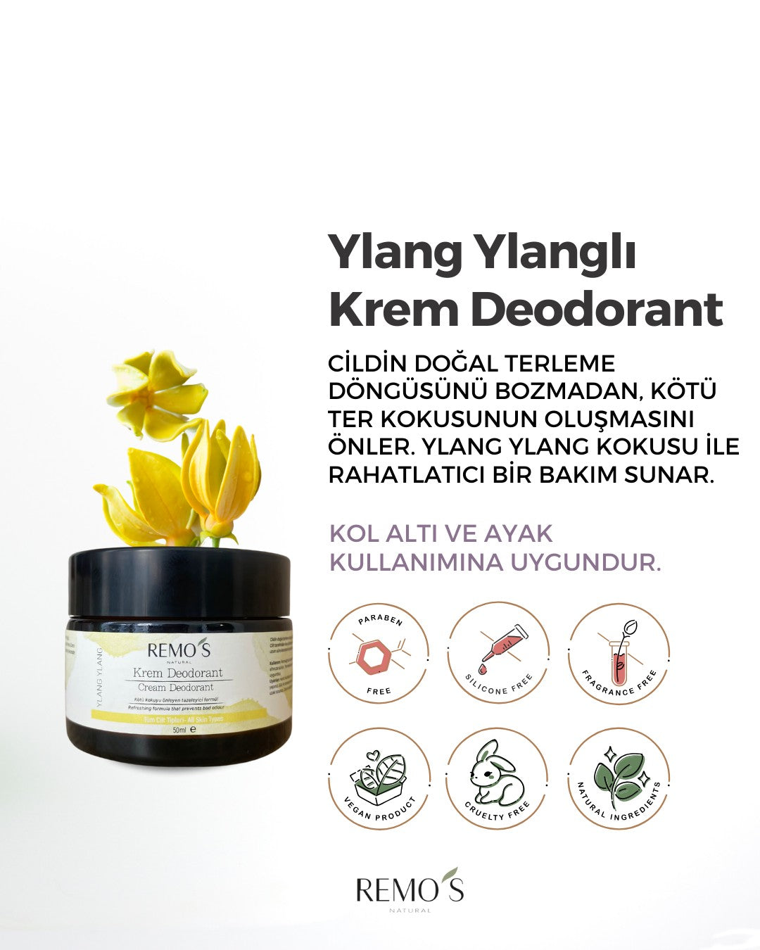 Ylang Ylang Cream Deodorant 50 ml -