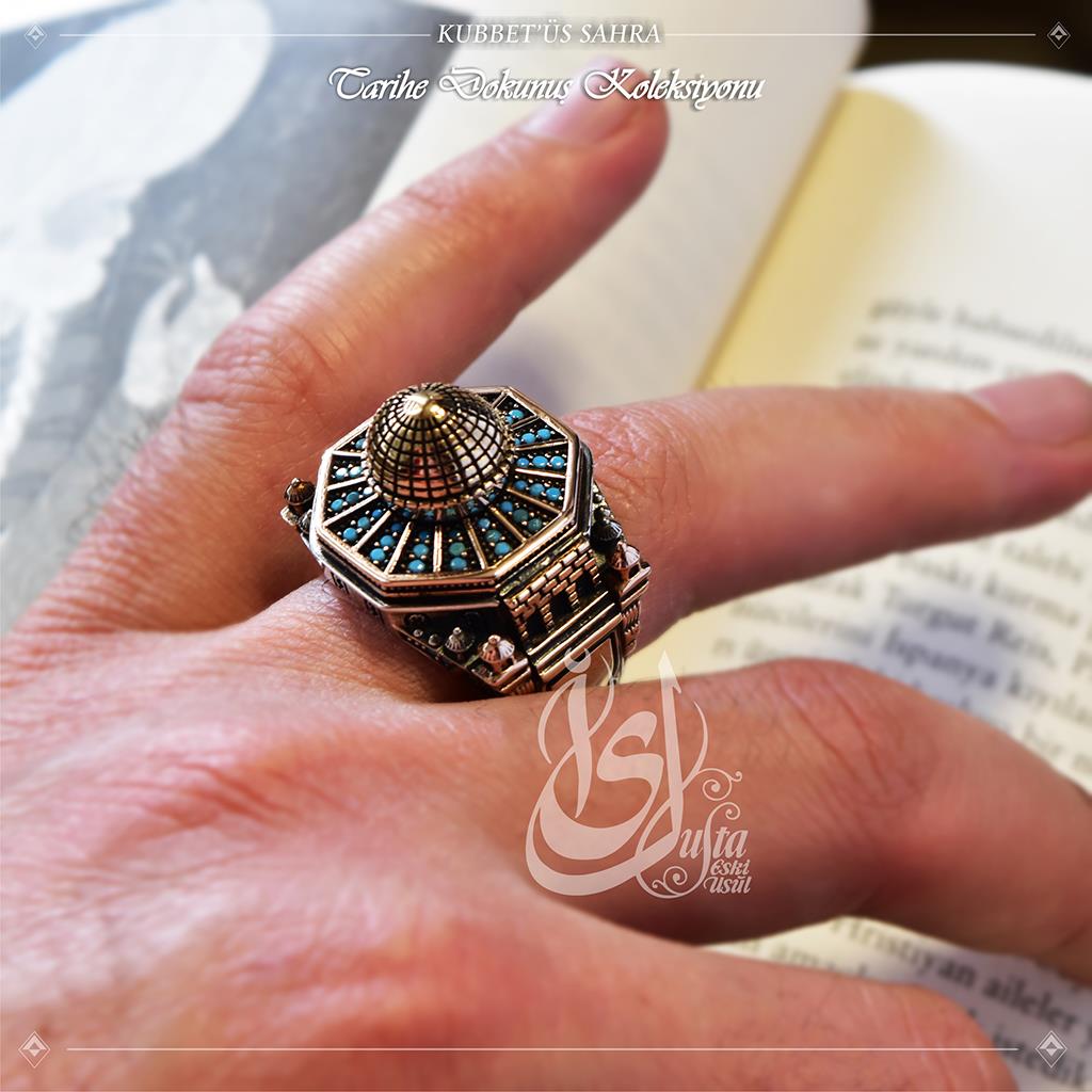 Ve Tesbih Islamic Silver Men's Ring 1