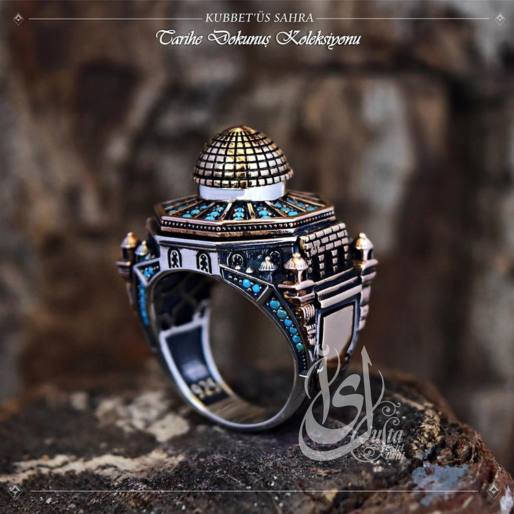 Ve Tesbih Islamic Silver Men's Ring 4