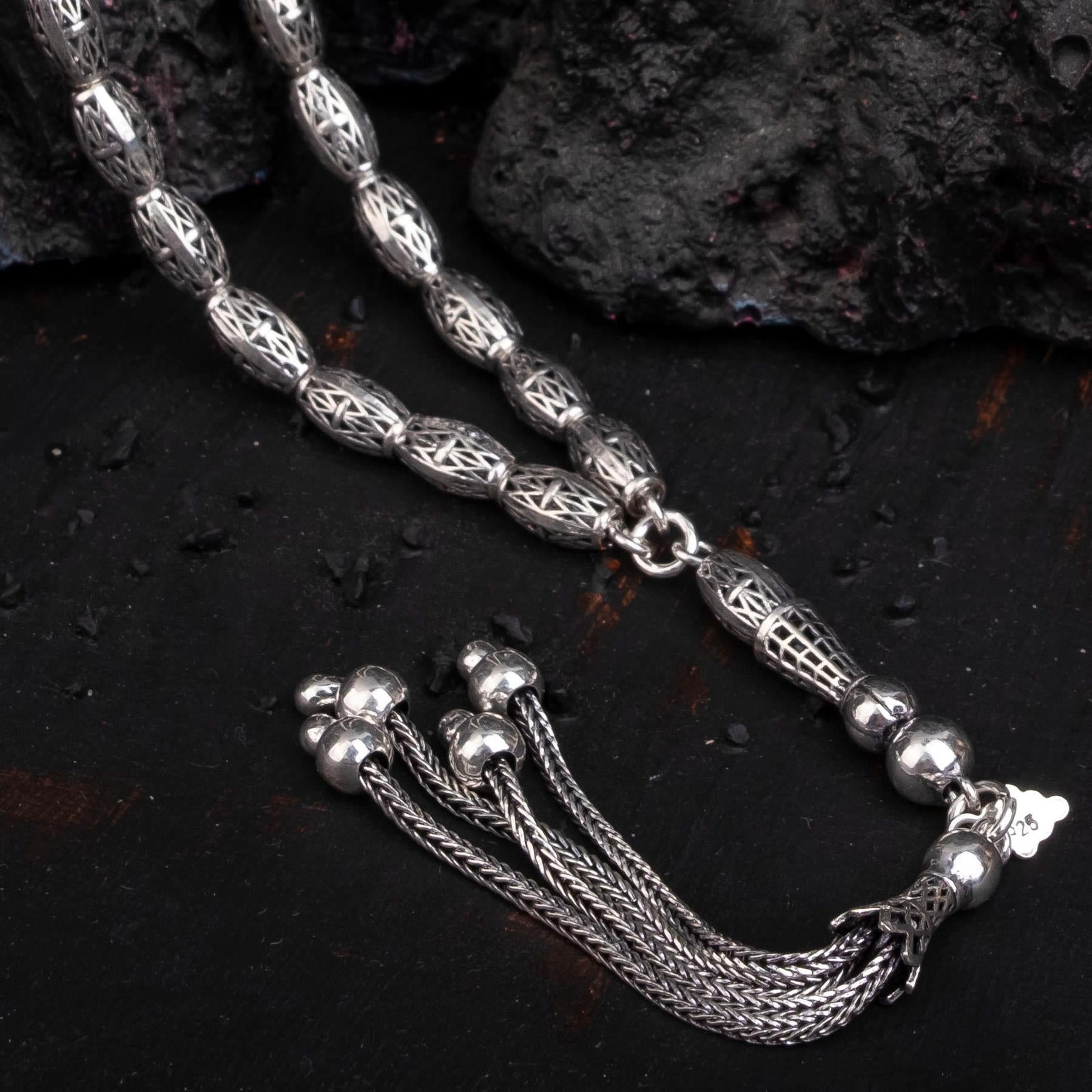 Ve Tesbih Special Design Sterling Silver Prayer Beads 3