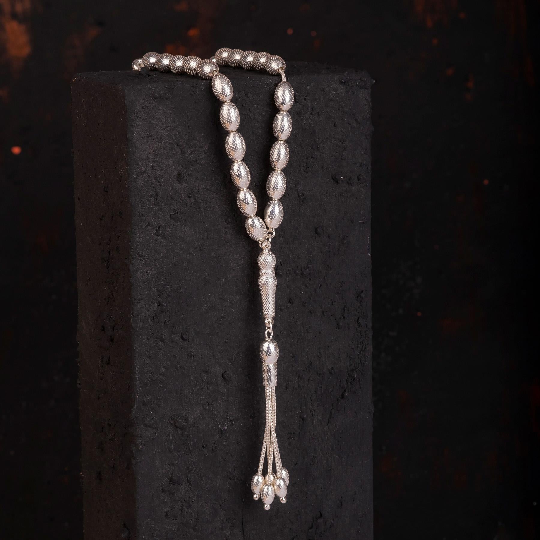 Ve Tesbih Sand Model Sterling Silver Rosary 1