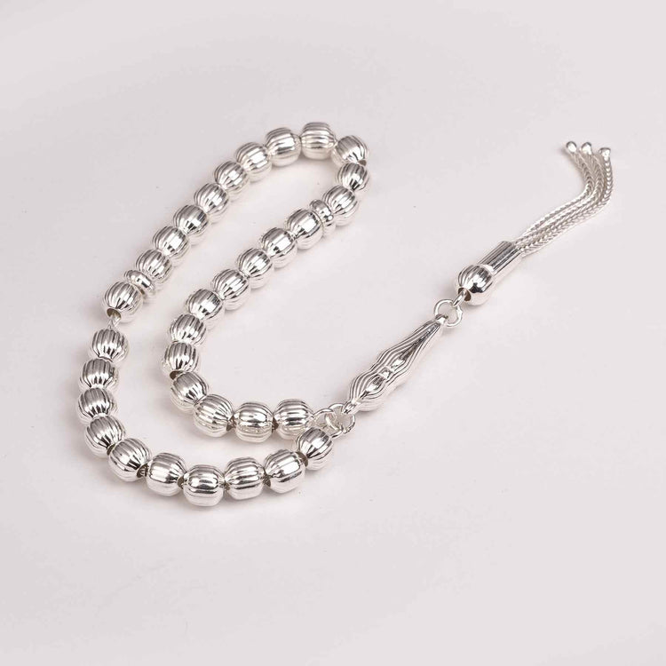 Ve Tesbih Line Model Sterling Silver Prayer Beads 4
