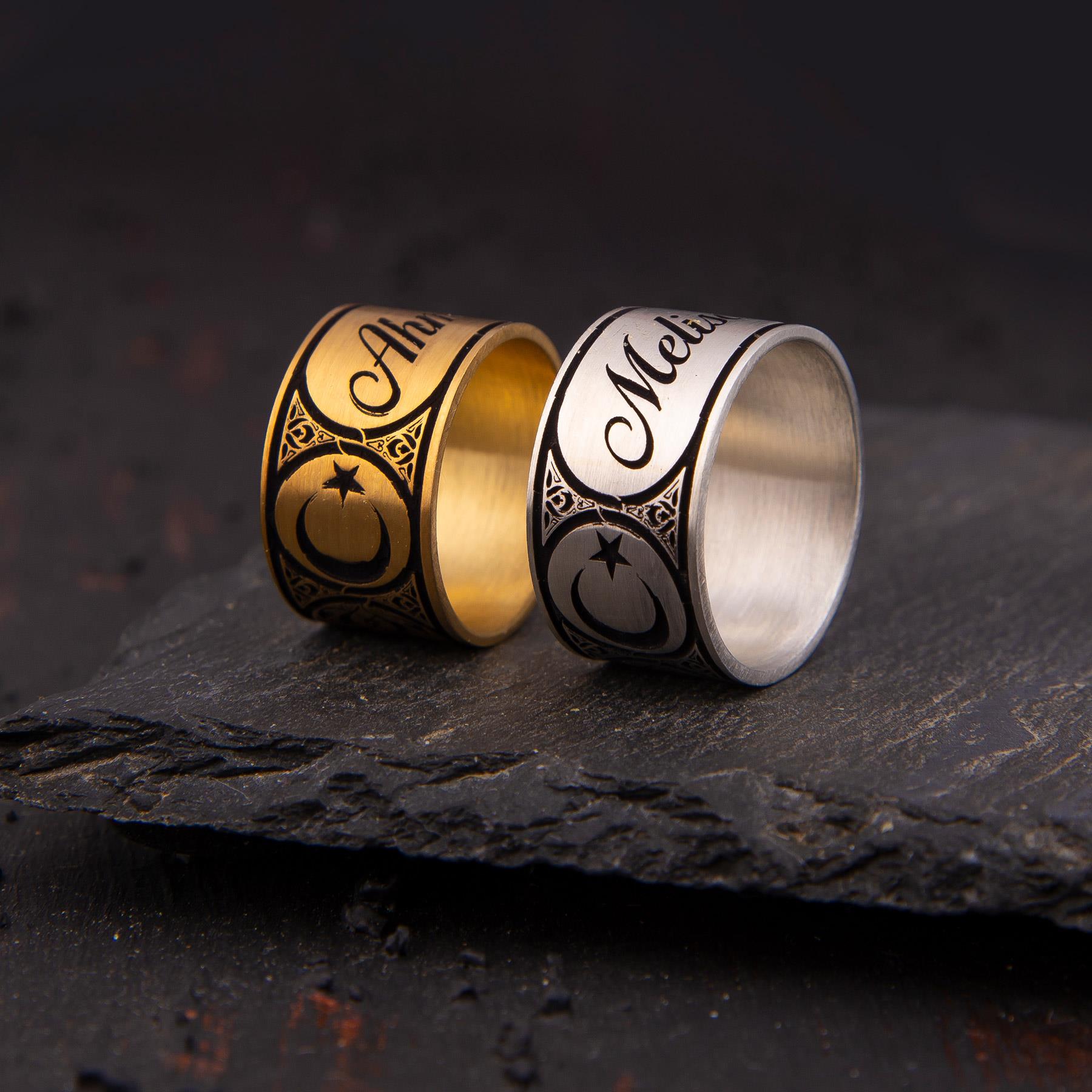 Ve Tesbih Customizable Silver Wedding Ring 1