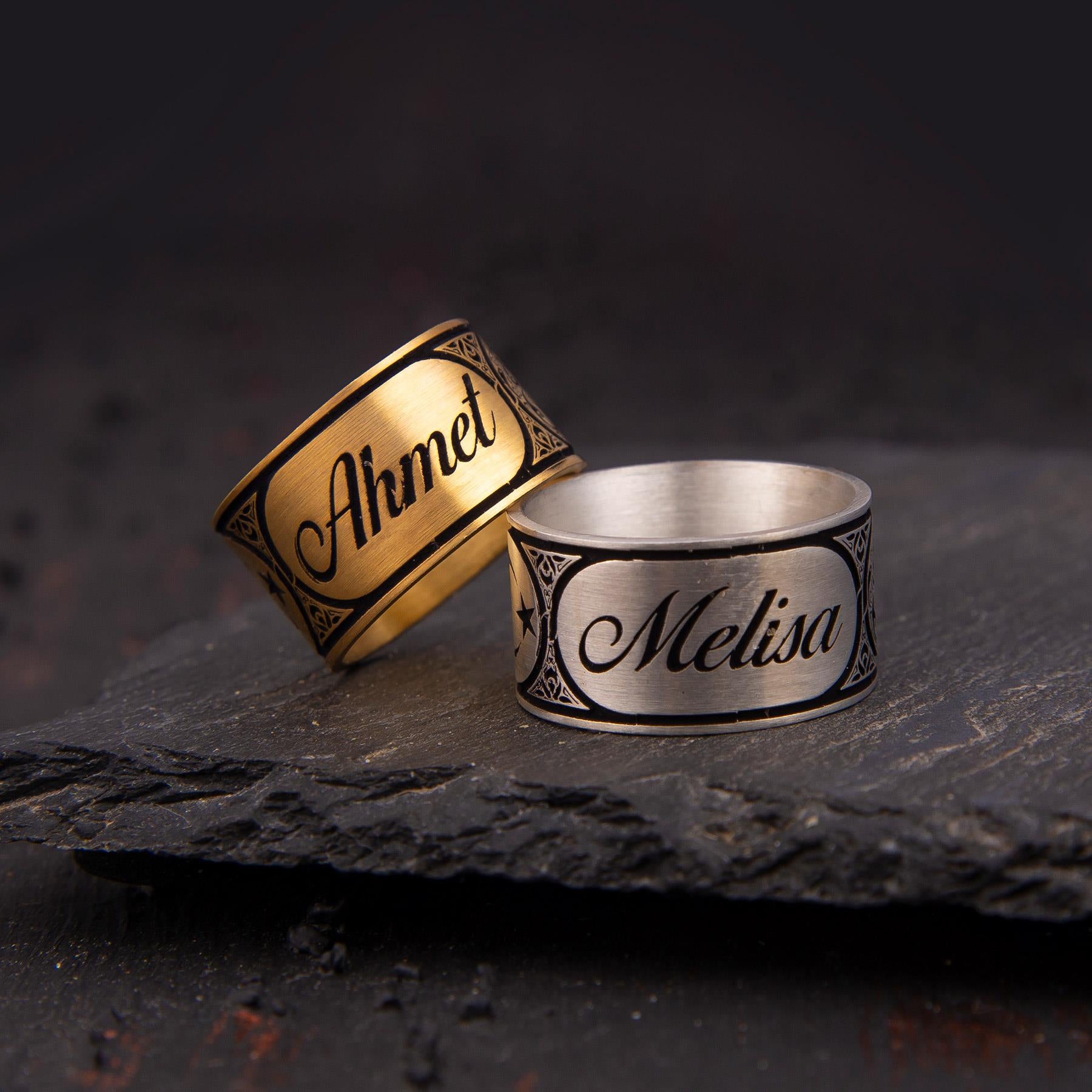 Ve Tesbih Customizable Silver Wedding Ring 2