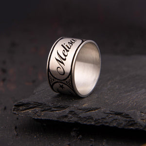 Ve Tesbih Customizable Silver Wedding Ring 4