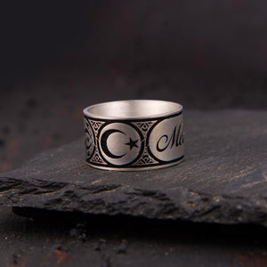 Ve Tesbih Customizable Silver Wedding Ring 5