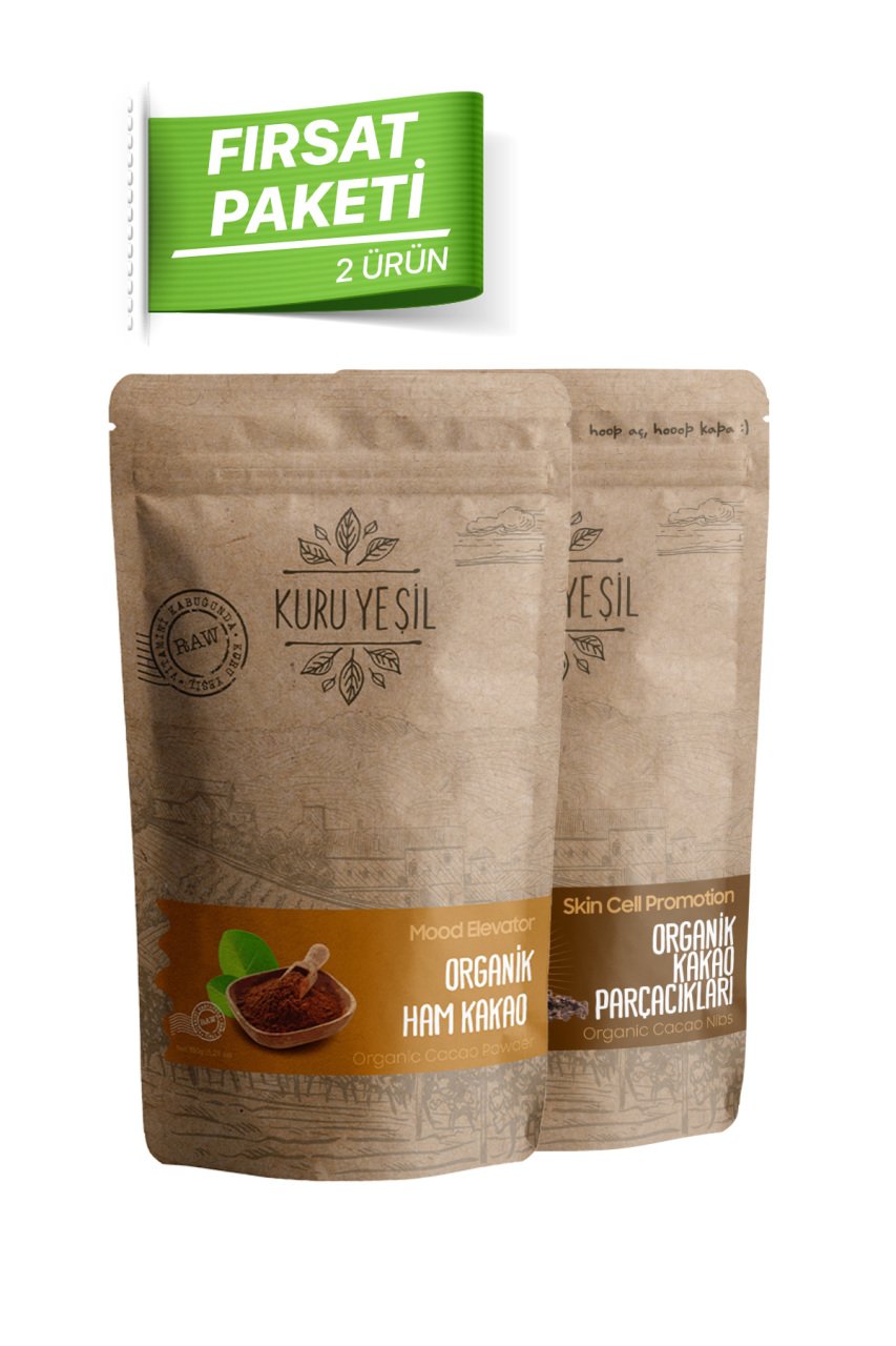 kuru yeşil organic cocoa powder and nibs 300g