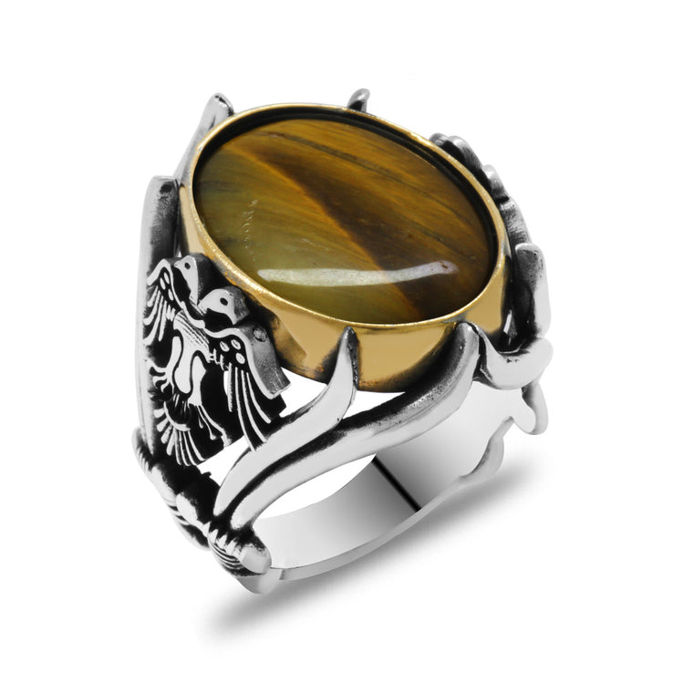 925 Sterling Silver Men's Ring with Zulfiqar