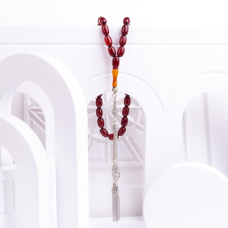 Ve Tesbih Capsule Cut Squeezed Amber Prayer Beads  2