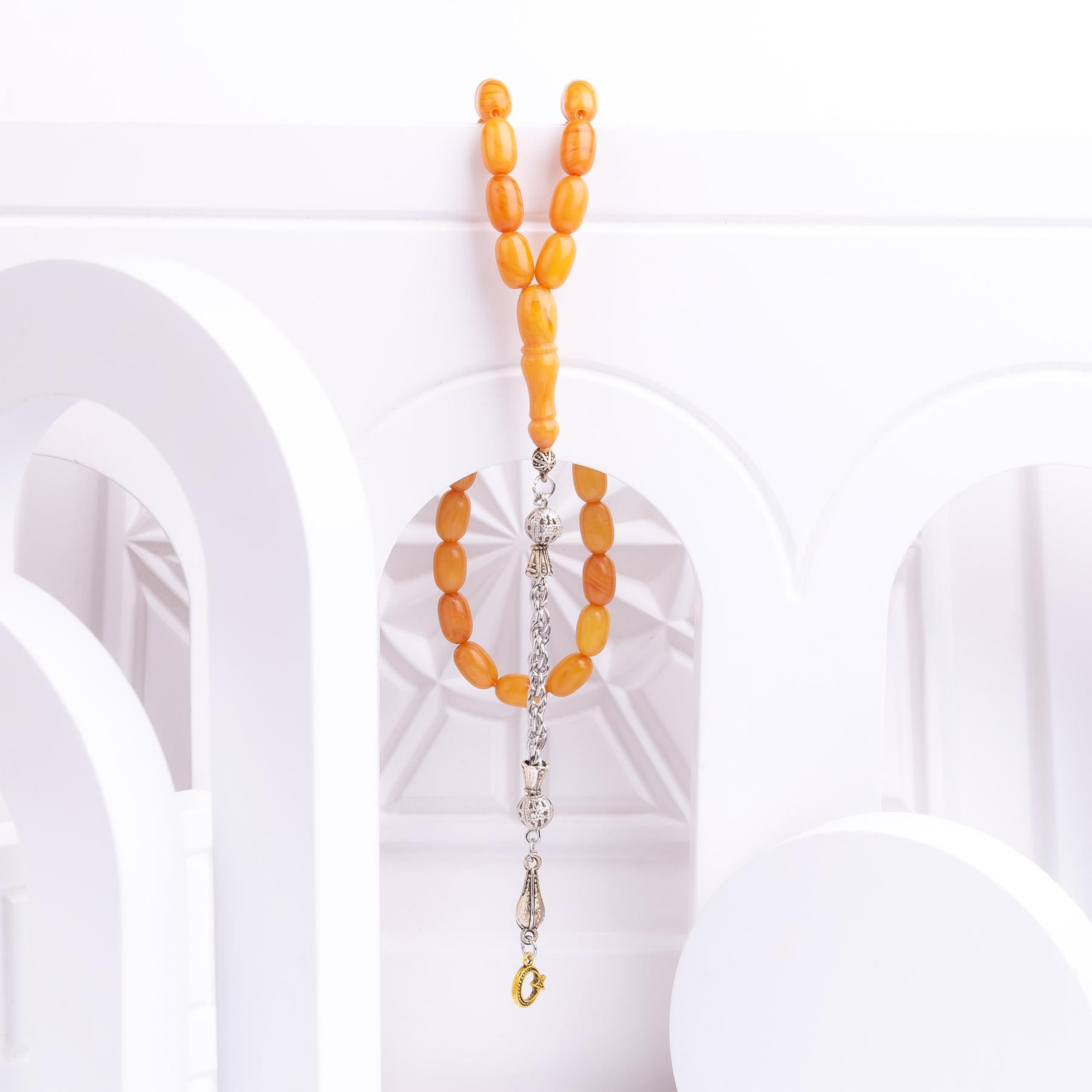 Ve Tesbih Squeezed Amber Prayer Beads 2